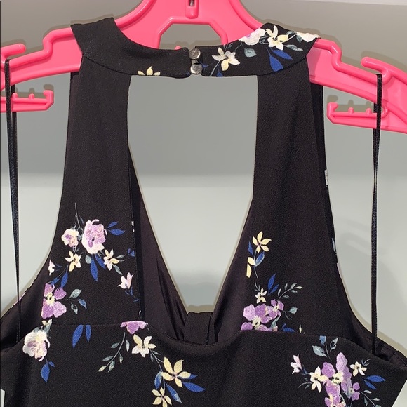 Candies Black floral Hi-Lo hem sundress - Picture 2 of 5